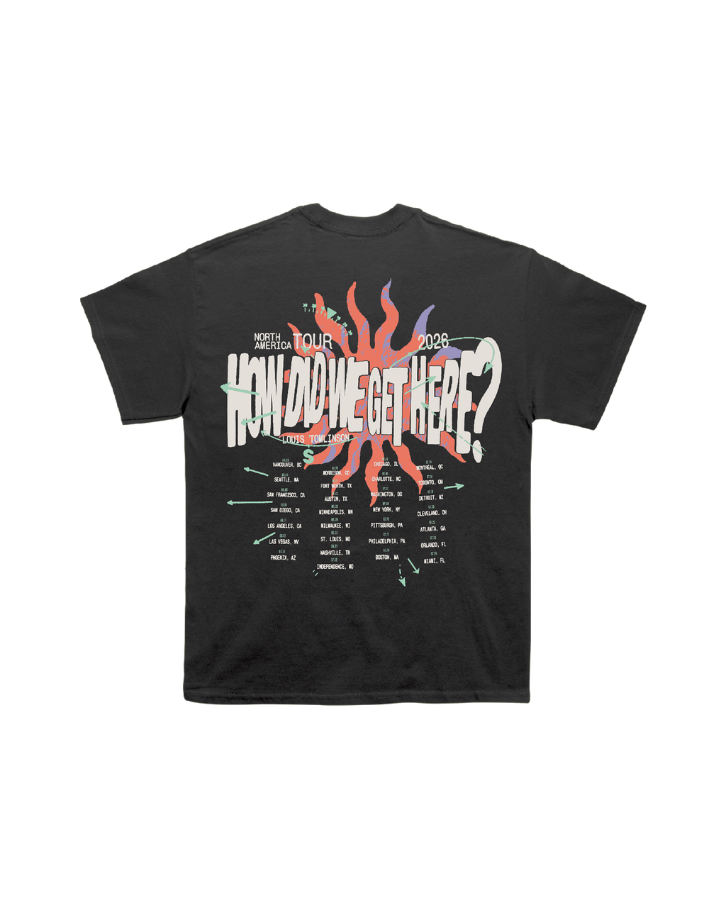 How Did We Get Here? North America Tour | Black T-Shirt