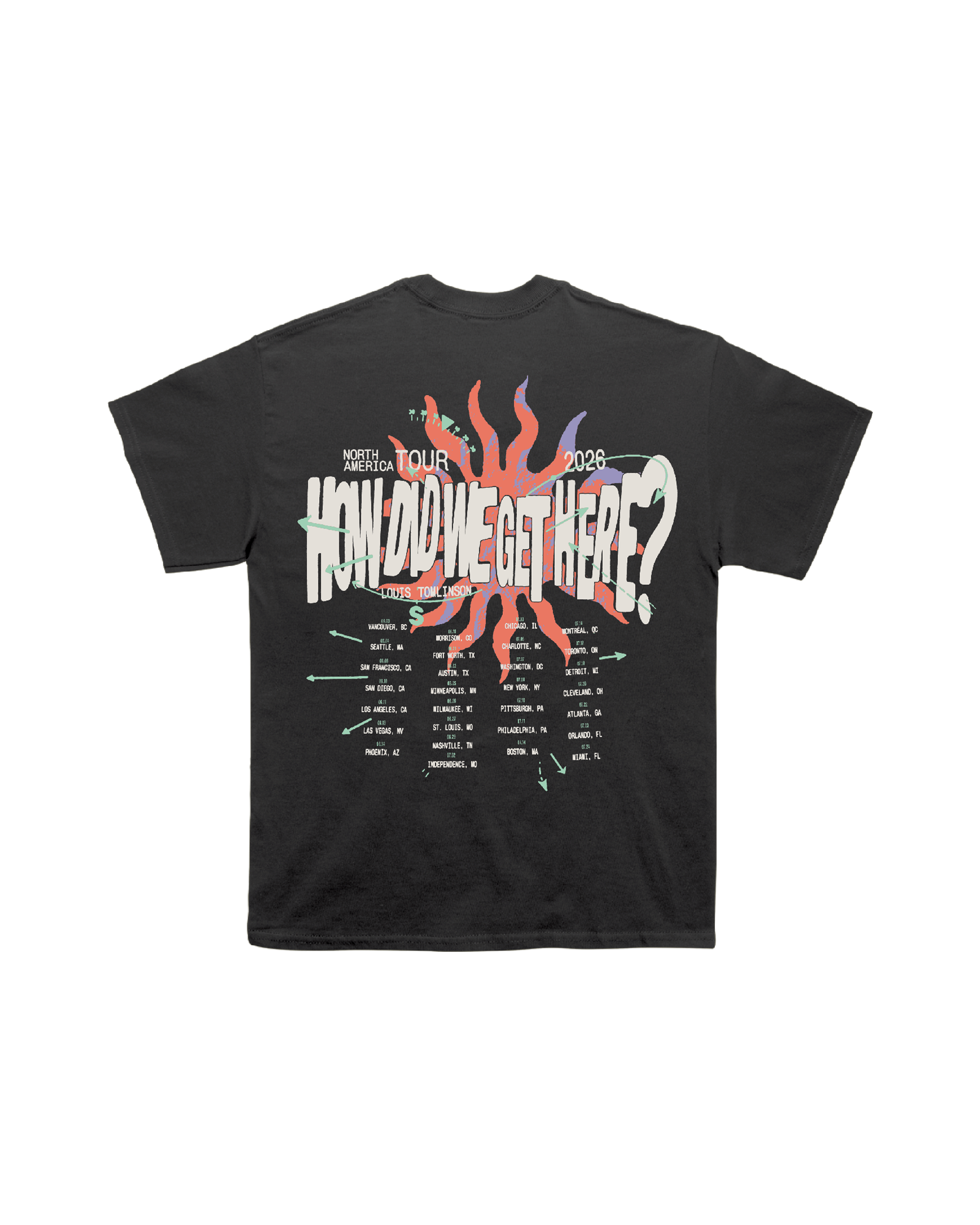 How Did We Get Here? North America Tour | Black T-Shirt