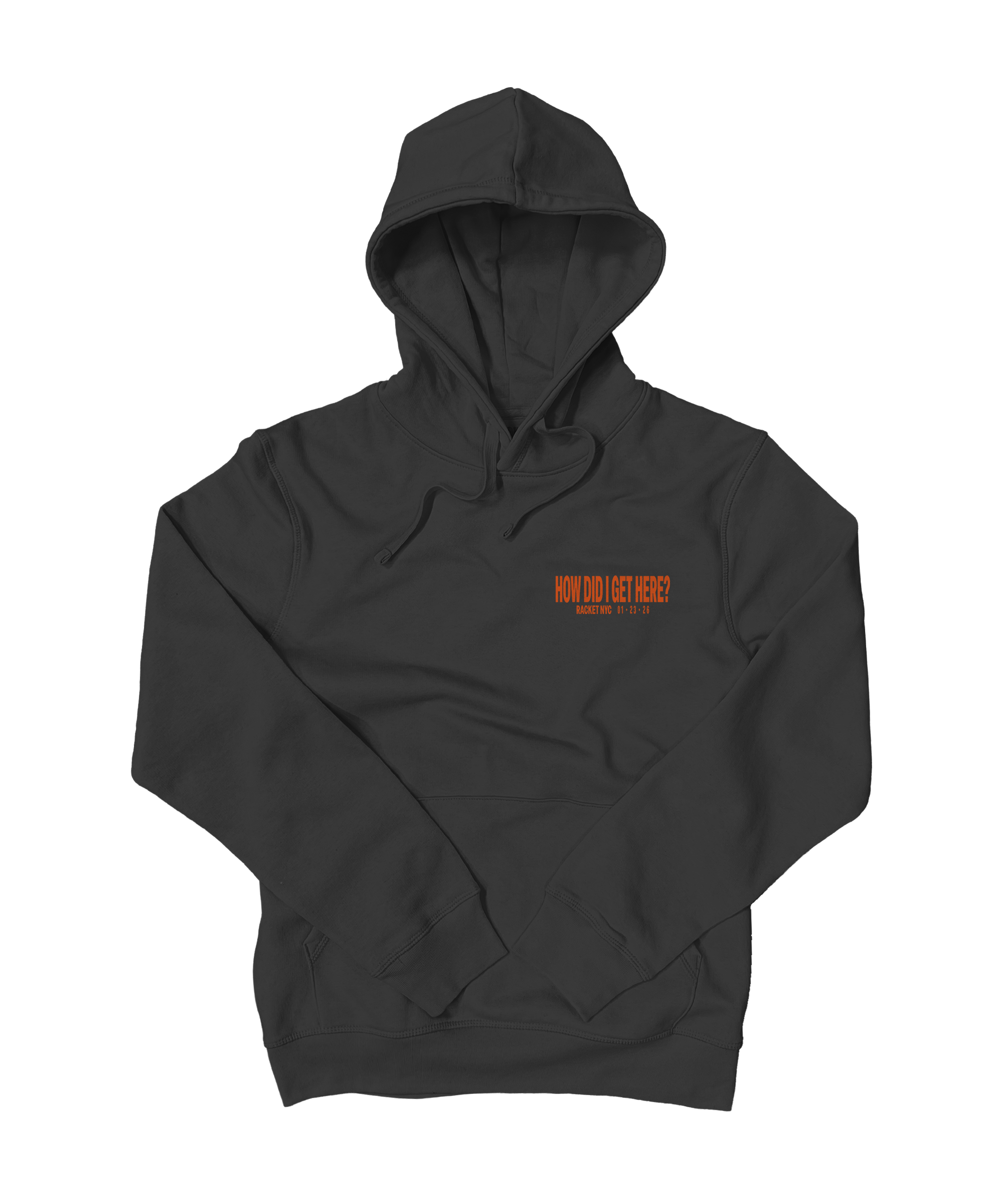 How Did I Get Here? Racket NYC | Black Hoodie