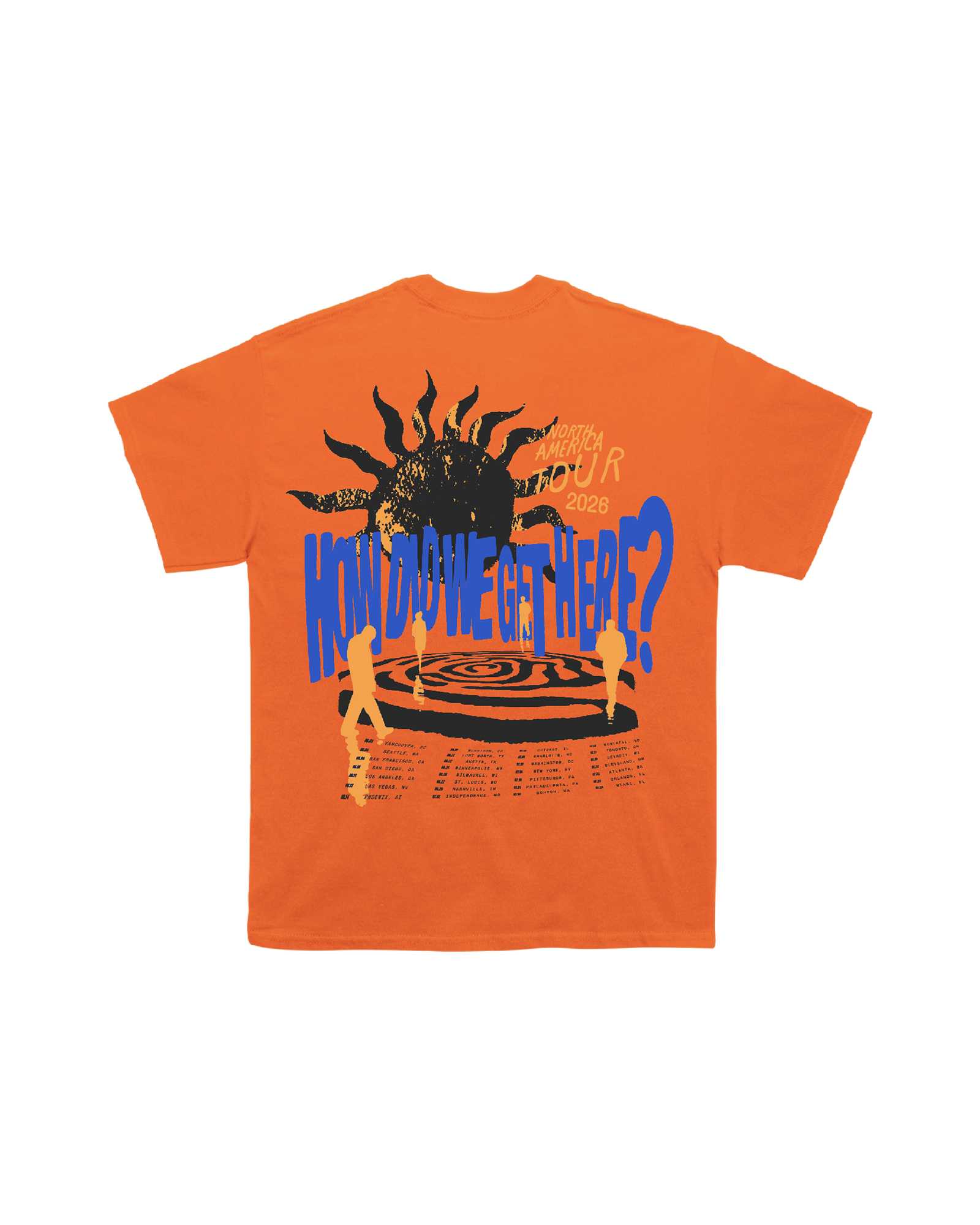 How Did We Get Here? North America Tour | Orange T-Shirt